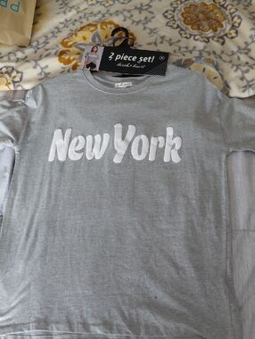 Derek Heart Light Grey V-Neck Set